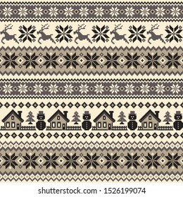Seamless pattern of the good Nordic-style,