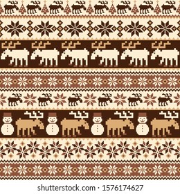 Seamless pattern of the good Nordic-style,