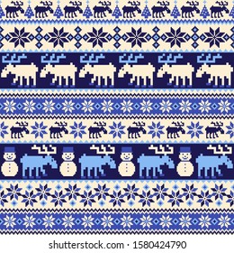 Seamless pattern of the good Nordic-style,
