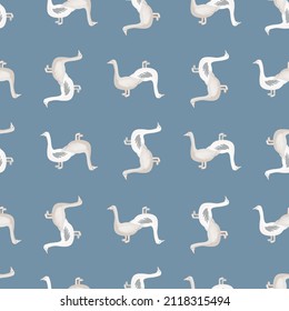 Seamless pattern of goose. Domestic animals on colorful background. Vector illustration for textile prints, fabric, banners, backdrops and wallpapers.