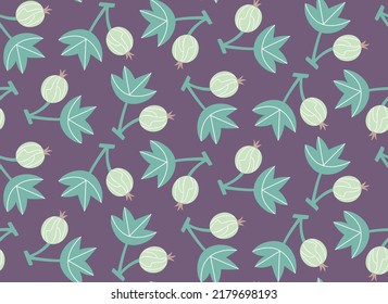 Patrón sin foco con arándanos. Diseño con bayas de estilo plano.