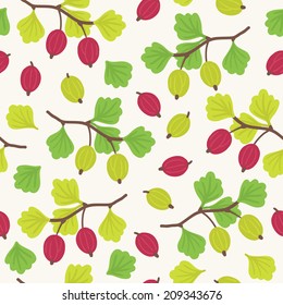 Seamless pattern with gooseberry. Perfect for wallpapers, pattern fills, web page backgrounds, surface textures, textile. 