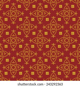 Seamless pattern in the Gothic style. Abstract floral motif.