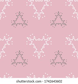 Seamless pattern with a graceful figures in geometrical style