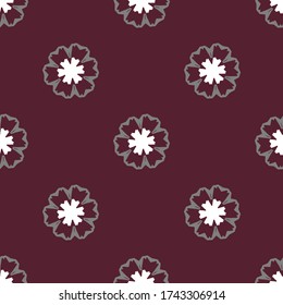 Seamless pattern with a graceful figures in geometrical style