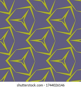 Seamless pattern with a graceful figures in geometrical style