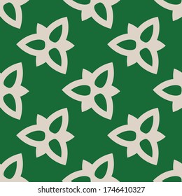 Seamless pattern with a graceful figures in geometrical style