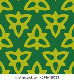 Seamless pattern with a graceful figures in geometrical style