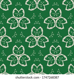 Seamless pattern with a graceful figures in geometrical style