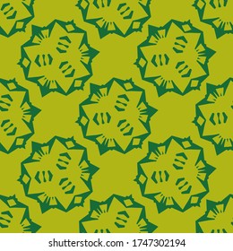 Seamless pattern with a graceful figures in geometrical style