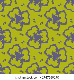 Seamless pattern with a graceful figures in geometrical style