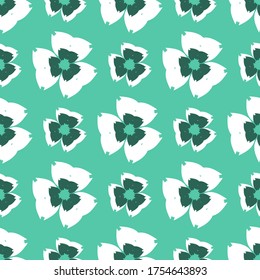 Seamless pattern with a graceful figures in geometrical style