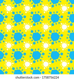 Seamless pattern with a graceful figures in geometrical style