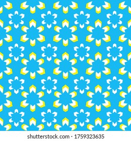Seamless pattern with a graceful figures in geometrical style