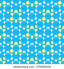 Seamless pattern with a graceful figures in geometrical style