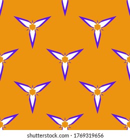 Seamless pattern with a graceful figures in geometrical style