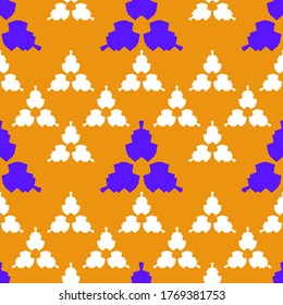 Seamless pattern with a graceful figures in geometrical style