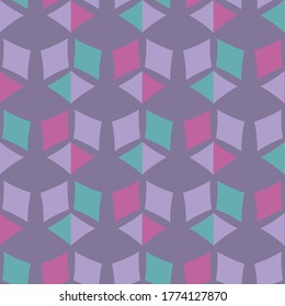 Seamless pattern with a graceful figures in geometrical style