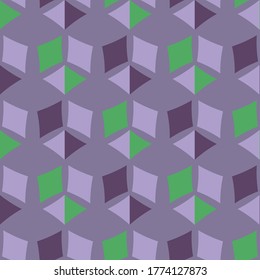 Seamless pattern with a graceful figures in geometrical style