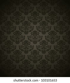 Seamless pattern with gradient background in retro style