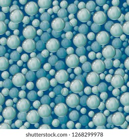 Seamless pattern of gradient balls. Vector volume graphics