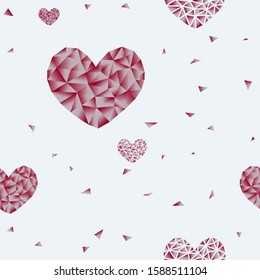 Seamless pattern with gradient heards