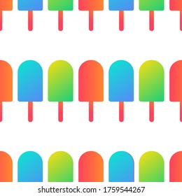 Patrón sin foco con helado gradiente. Plantilla para banner, tarjeta, afiche. Ilustración del vector EPS10