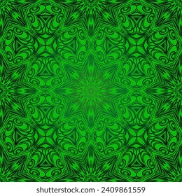 Seamless pattern with gradiently mandala. Vector.