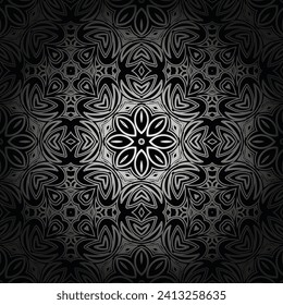 Seamless pattern with gradiently mandala. Vector.