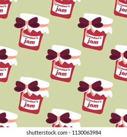 seamless pattern Grandmother's jam