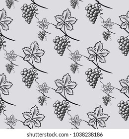 Seamless Pattern of Grape.