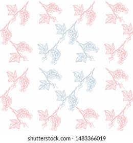 Seamless pattern with grape. Bunches of grapes. Printing on fabric.
