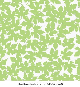 Seamless Pattern with grape leaves. Abstract silhouette of maples leaves texture.