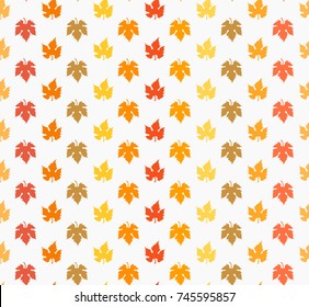 Seamless Pattern with grape leaves. Abstract silhouette of maples leaves texture.
