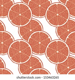 Seamless pattern. Grapefruit background