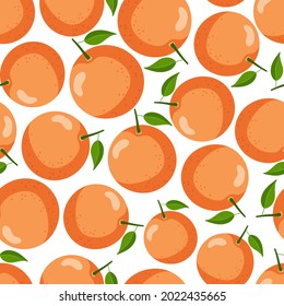 Seamless pattern with grapefruit. Flat vector summer citrus digital paper. Fruit and leaves Illustration. Food repeat background for textile, fabric, wrapping paper, wallpaper, scrapbooking