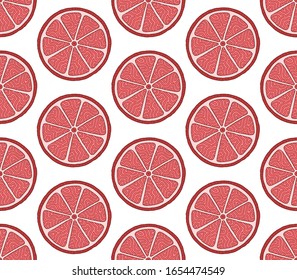 Seamless pattern with grapefruit. Perfect for wallpapers, pattern fills, web page backgrounds, surface textures, textile.