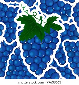 Seamless pattern with grapes.