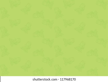 Seamless pattern with grapes on a green background