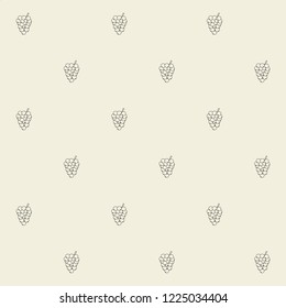 Seamless pattern of grapes on a light background .Vector.