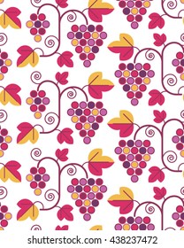 Seamless pattern with grapevine