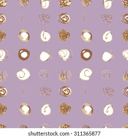 Seamless pattern with graphic charcoal polka dot. Hand drawn pattern. Perfect for wallpaper, wrapping paper, textile, package design.