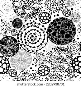 Seamless pattern graphic circles. Vector illustration