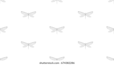 Seamless pattern with graphic dragonflies 1
