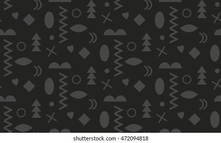 Seamless pattern with graphic geometric elements