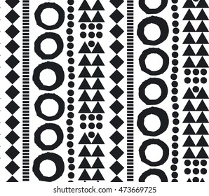 Seamless pattern with graphic geometric elements
