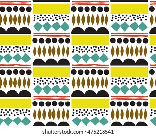 Seamless pattern with graphic geometric elements