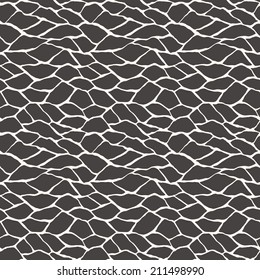 Seamless pattern with graphic hand drawn abstract geometric ornament. Vector illustration