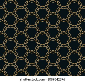 Seamless pattern. Graphic lines ornament. Floral stylish background.