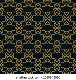 Seamless pattern. Graphic lines ornament. Floral stylish background.